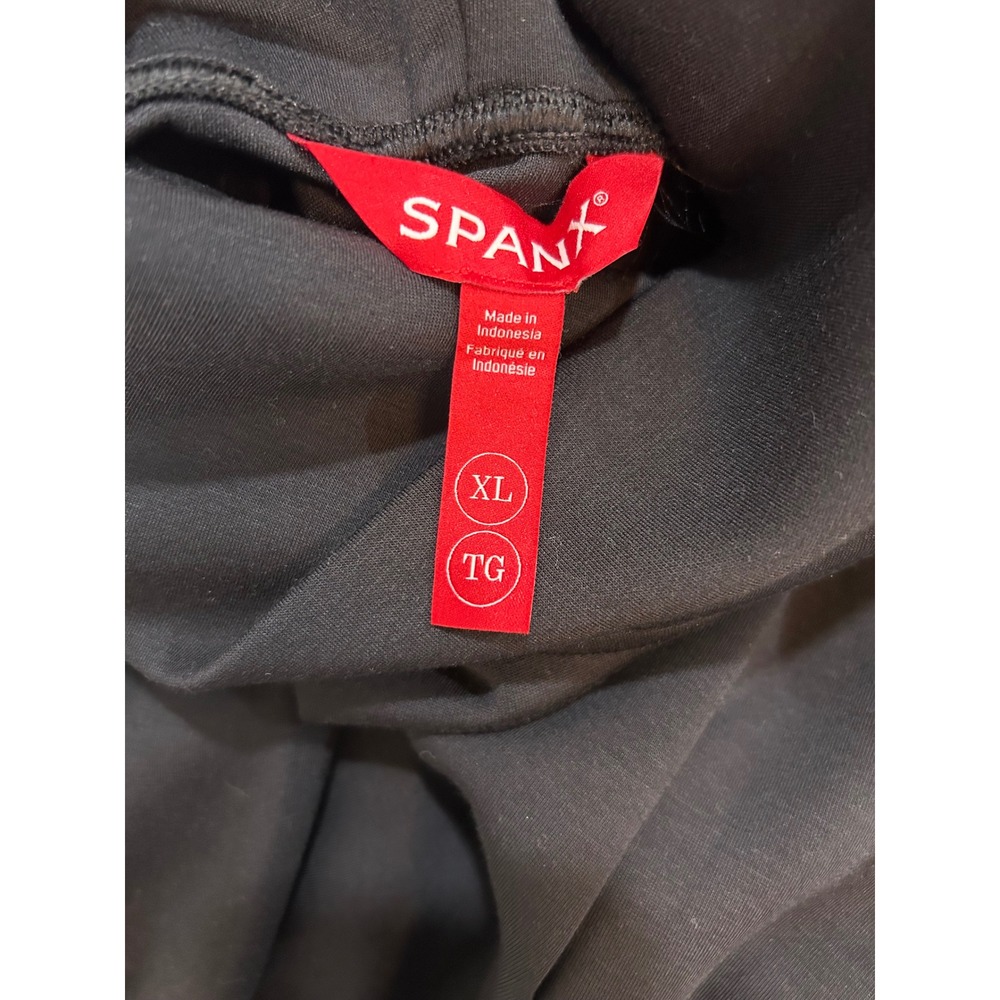 Spanx AirEssentials Turtleneck Tunic Sweatshirt Dress Very Black XL - Picture 2 of 3